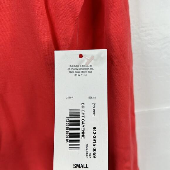 ANA Coral Scoop Neck Long Sleeve Tee‎ Shirt T Top Size Small - Picture 8 of 10